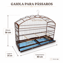 Gaiola Grande Voadeira Em Arame de aço Malha Fina Com Coxo