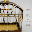 GAIOLA MADEIRARTE COLEIRO SUPER LUXO ESCURA - MODELO 1