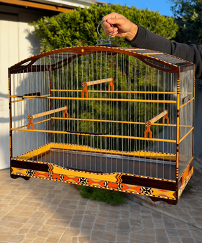 Gaiola Voadora Luxo Artesanal – Madeira Premium com Malha Larga