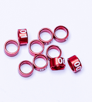 Anilhas Fechadas de Alumínio 3.0mm Numeradas 1 a 20 - Pact c/ 20und | Anilhas Capri