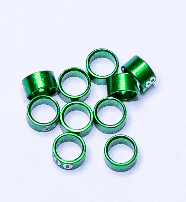 Anilhas Fechadas de Alumínio 3.0mm Numeradas 1 a 20 - Pact c/ 20und | Anilhas Capri