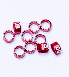 Anilhas Fechadas de Alumínio 3.0mm Numeradas 1 a 20 - Pact c/ 20und | Anilhas Capri