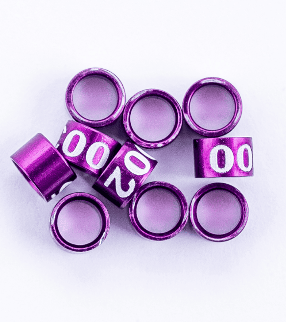 Anilhas Fechadas de Alumínio 3.0mm Numeradas 1 a 20 - Pact c/ 20und | Anilhas Capri