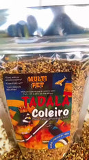 Ração Tadala Coleiro 120g Mistura Quente com Fert-Vit Óleo de Bacalhau e Anticoccidiano Pássaros Papa capim baiano