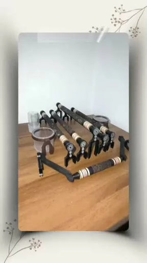 Kit Poleiros Cortiça Preta Trinca Ferro Luxo!`Pixarro