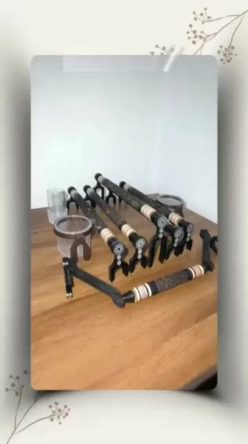 Kit Poleiros Cortiça Preta Trinca Ferro Luxo!`Pixarro