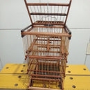 Gaiola de Madeira 4 Divisões com Abertura Automática Malha Fina 34x30x17cm Completa + Envio Rápido
