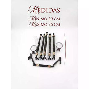 Kit Poleiro Regulável Luxo Cortiça Preta para Trinca Ferro | Poleiro Natural Ajustável para Gaiola