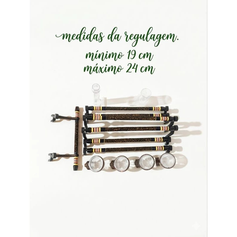 Kit Poleiro De Regulagem Coleiro Cortiça preta.