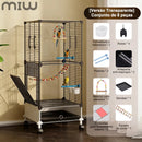 MIW Gaiola de pássaros grande para uso doméstico Gaiola Calopsita Mansa 8Pcs Acessórios