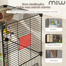 MIW Gaiola de pássaros grande para uso doméstico Gaiola Calopsita Mansa 8Pcs Acessórios