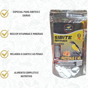 Ração Para Sibite Farinhada Proteínas E Mel Lelo Pet 110g