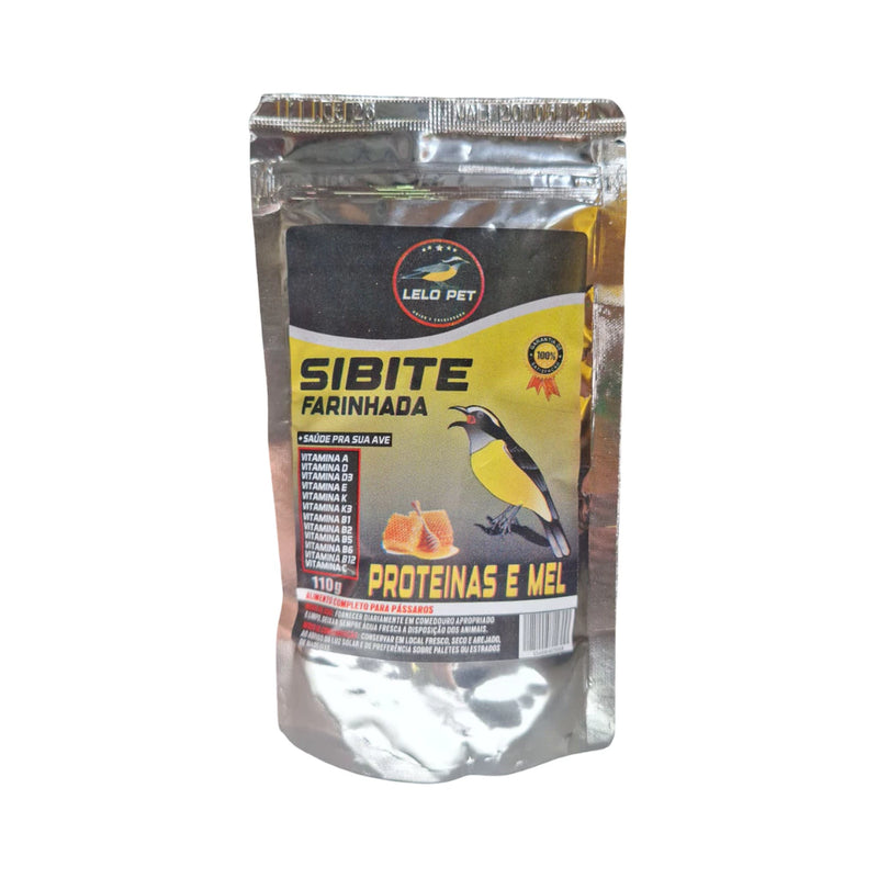 Ração Para Sibite Farinhada Proteínas E Mel Lelo Pet 110g